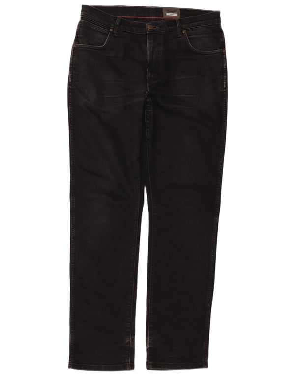 Мужские прямые джинсы Wrangler Texas Stretch W36 L34, черный хлопок