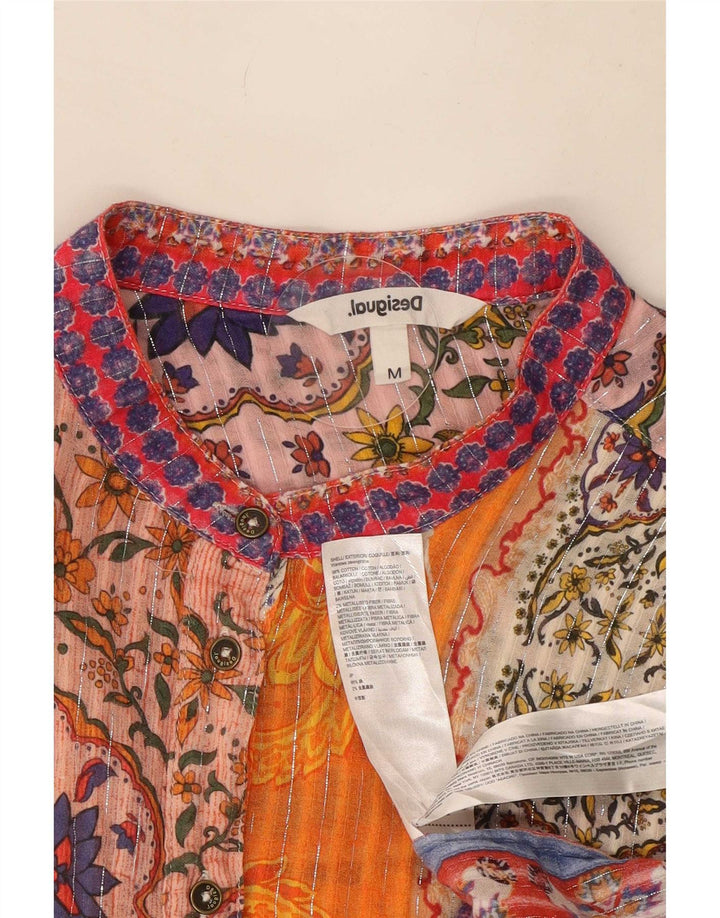 Женская блузка-рубашка Desigual UK 12, средний разноцветный хлопок с пейсли