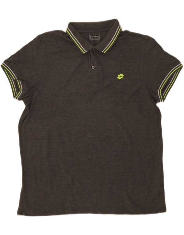 Мужская рубашка поло Lotto 2XL серая, хлопок