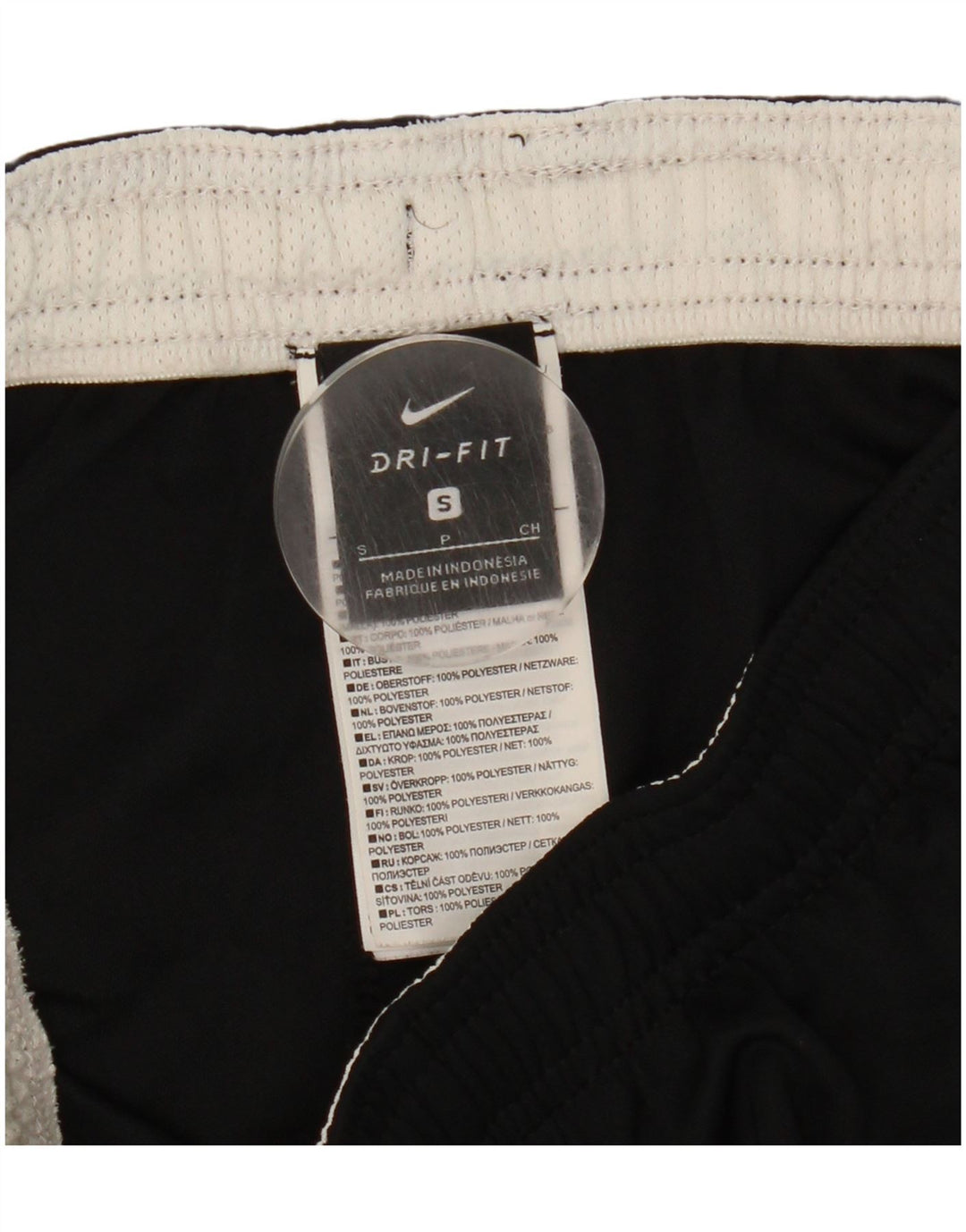 Мужские спортивные шорты Nike Dri Fit, маленькие черные полиэстер с цветными блоками