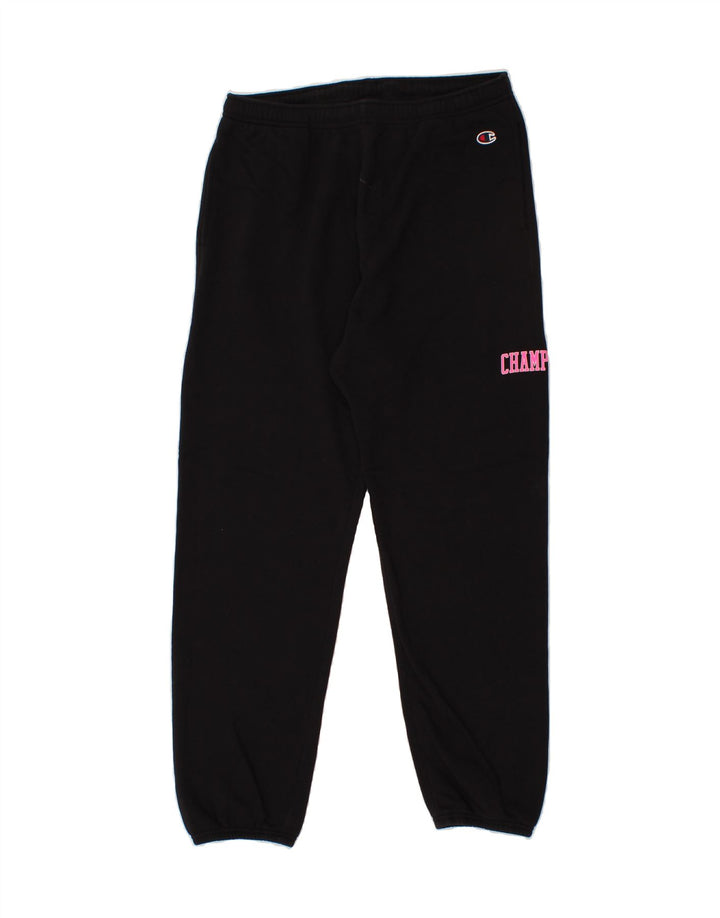 CHAMPION Womens Graphic Tracksuit Trousers Joggers Medium Navy Blue Cotton Vintage Champion and Second-Hand Champion from Messina Hembry 