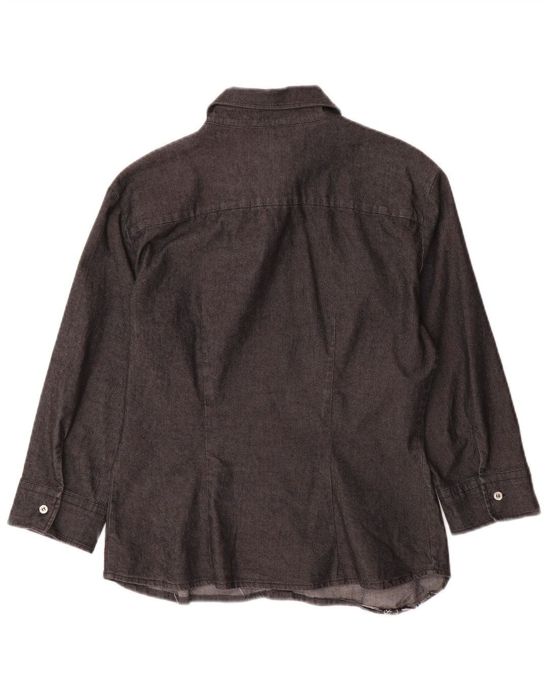 Рубашка женская с рукавом 3/4 BENETTON UK 10, маленькая, серая, хлопок