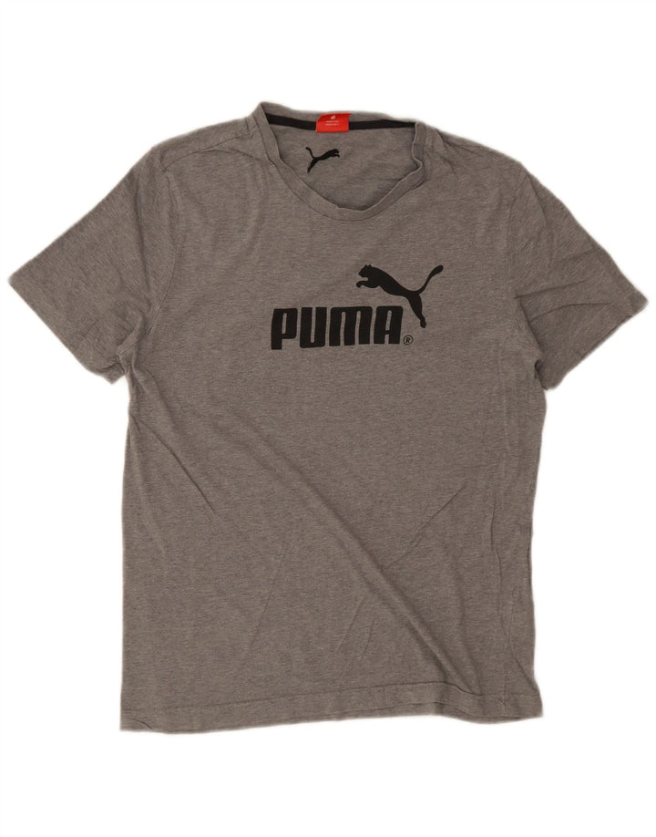 Мужская футболка с рисунком Puma, средний серый в крапинку