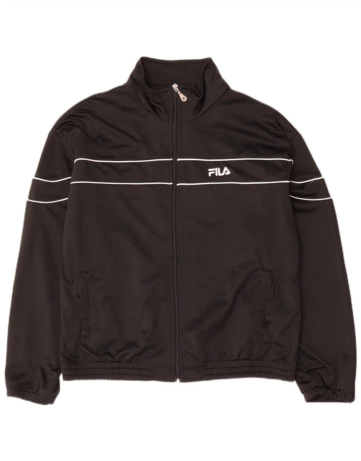 Мужской спортивный костюм Fila, верхняя куртка, средний черный полиэстер