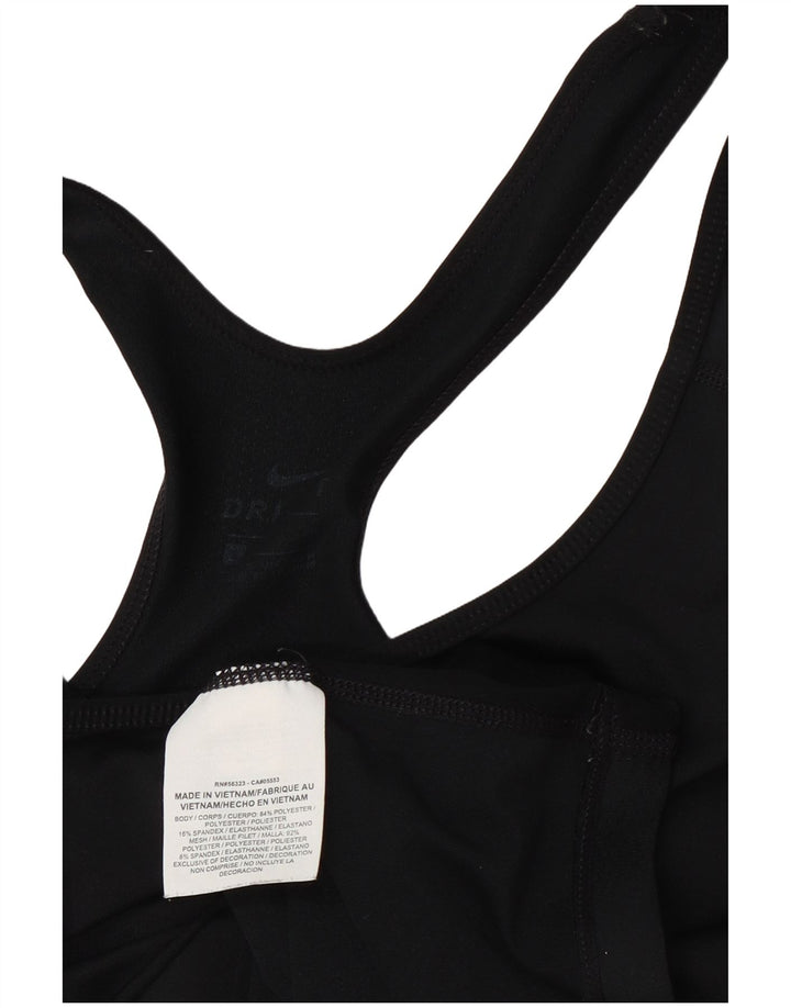 Женский жилет с графическим принтом Nike Dri Fit UK 10, маленький черный полиэстер