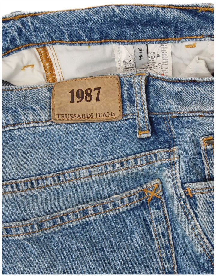 Женские укороченные джинсы Trussardi IT 44 Medium W30 L25 Синие, хлопок