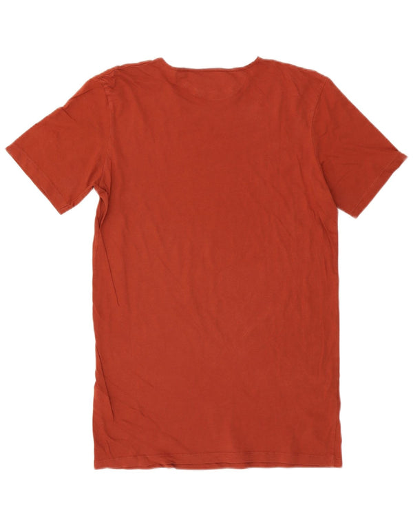 Женская длинная футболка Zara Top UK 14, средний красный хлопок, красный