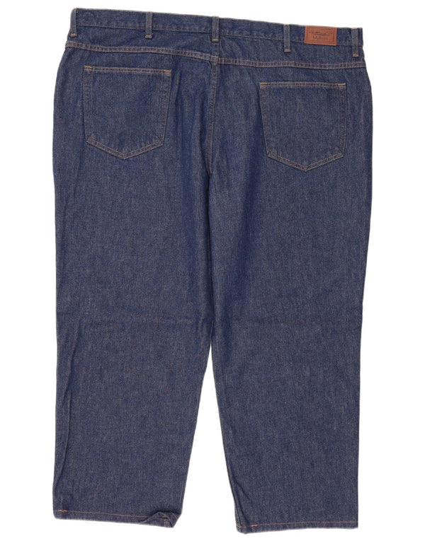 L.L.BEAN Mens Relaxed Fit Straight Jeans W46 L29 Navy Blue Cotton