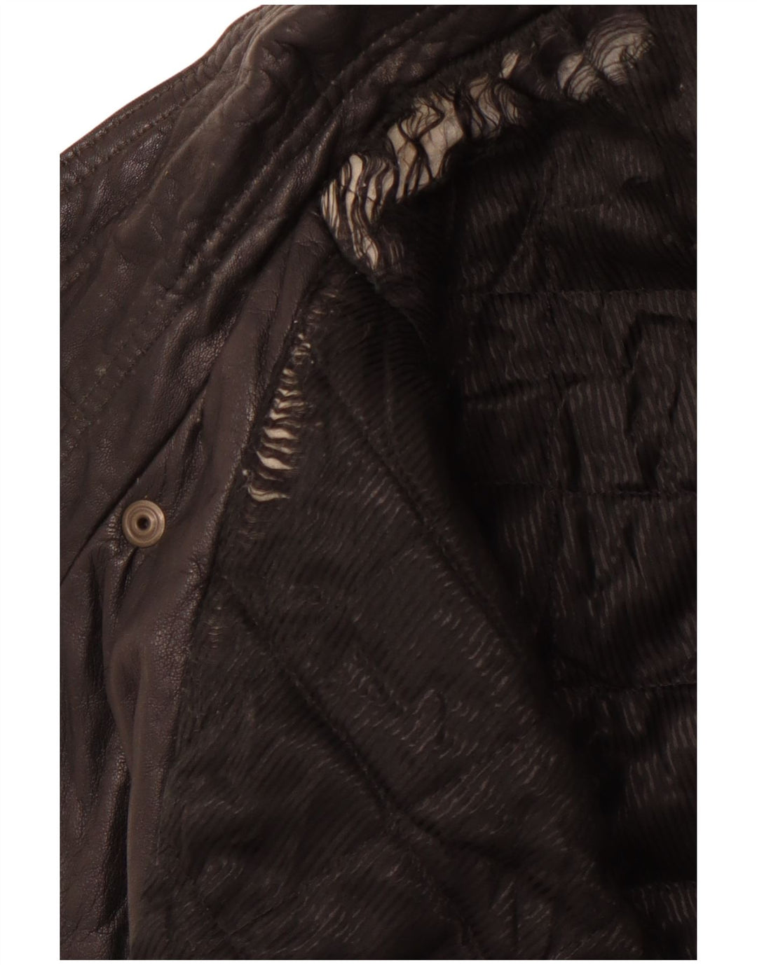 Мужская кожаная куртка VINTAGE IT 50 большая черная кожа