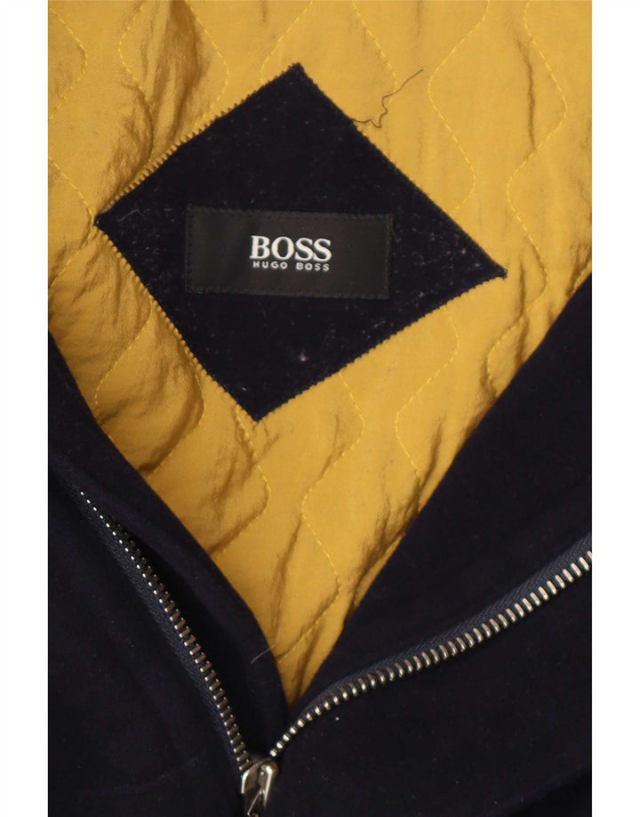 Мужской бомбер Hugo Boss IT 48 Medium Navy Blue Wool
