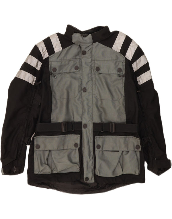 BMW Mens Moto Racer Windbreaker Jacket EU 54 2XL Black Colourblock