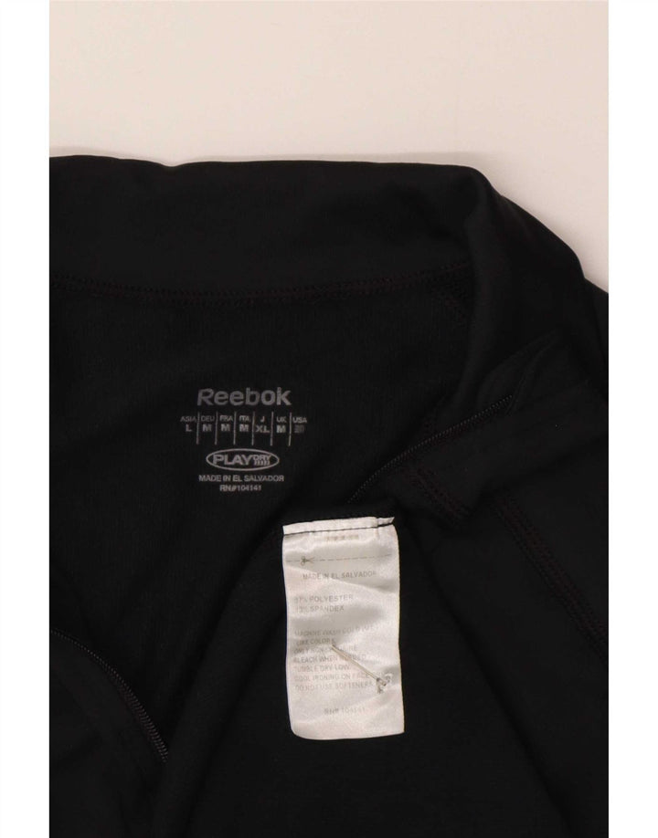 Женский спортивный костюм Reebok с воротником на молнии, UK 12, средний черный, полиэстер