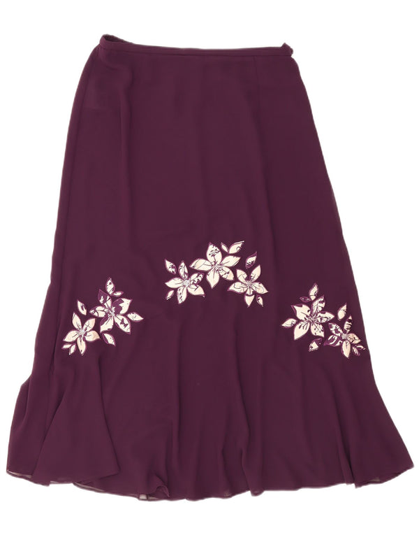 Женская юбка-труба Jacques Vert W30, средний фиолетовый с цветочным принтом