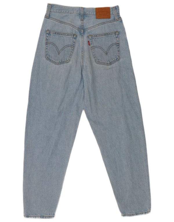 Женские зауженные джинсы свободного кроя с высокой талией Levi's W24 L27, синий хлопок
