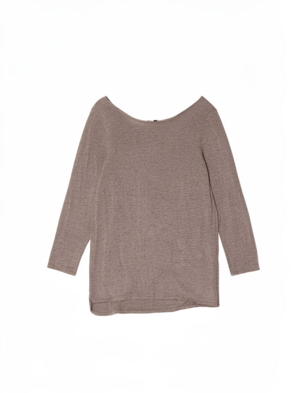 Женский топ Massimo Dutti с рукавом 3/4 UK 12, средний серый, вискоза