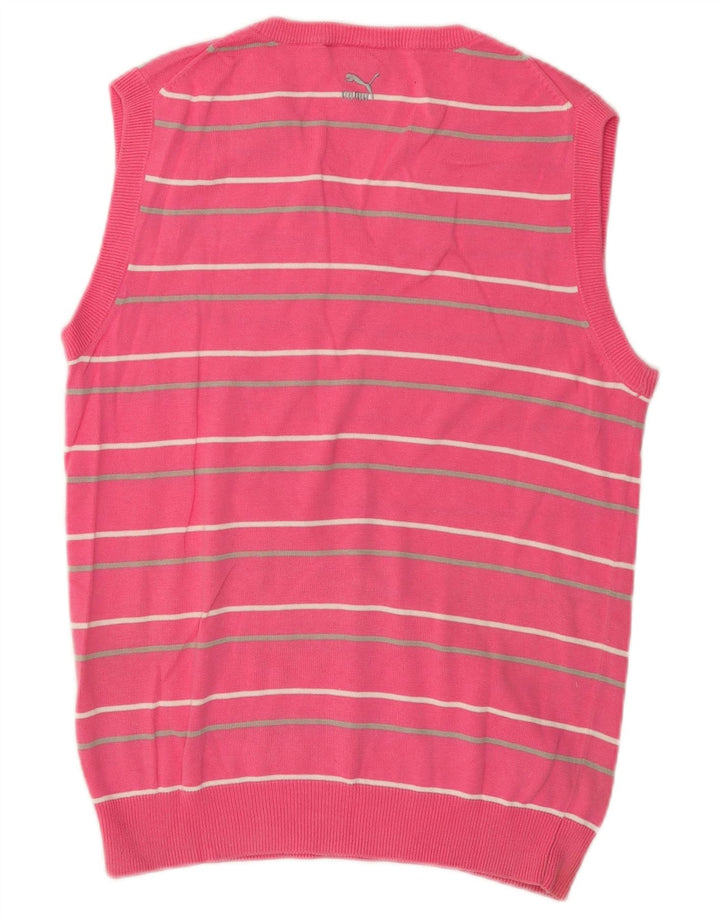Мужская майка-майка Puma, хлопковая майка в розовую полоску среднего размера