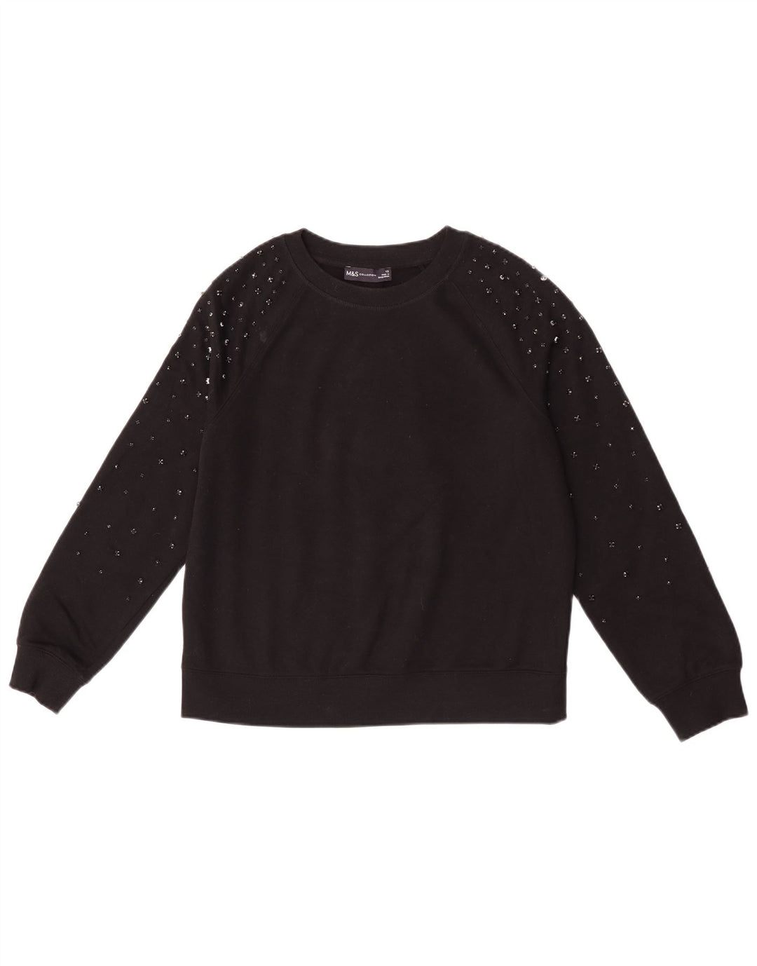 Женский свитер оверсайз Marks & Spencer UK 6 XS, черный хлопок