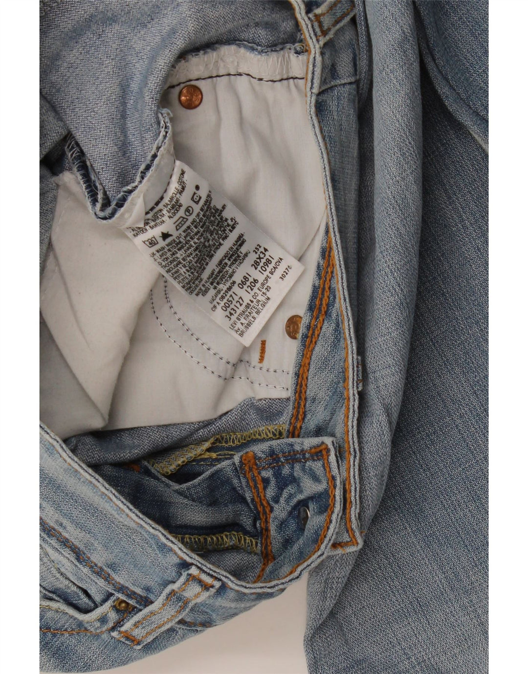 Женские джинсы LEVI'S 571 Slim W28 L34 Синие, хлопок