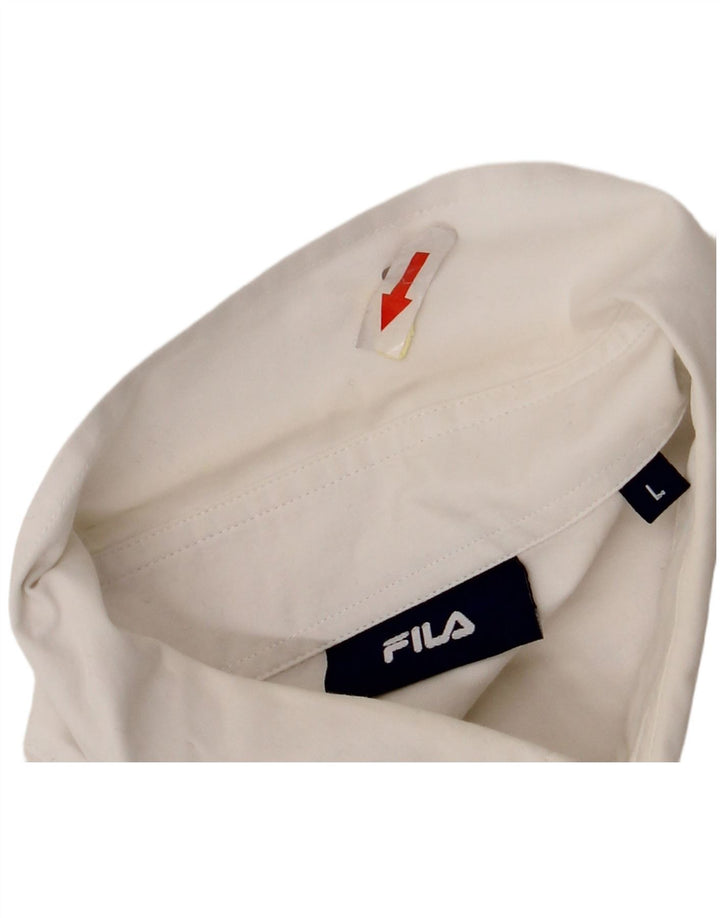 Мужская рубашка Fila, большая белая хлопковая