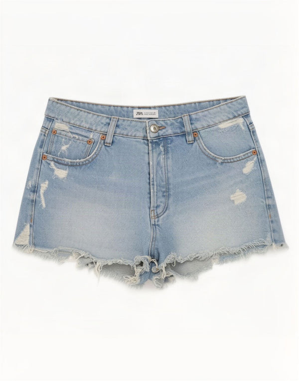 Женские джинсовые шорты Zara EU 40 Medium W30, синие, хлопок
