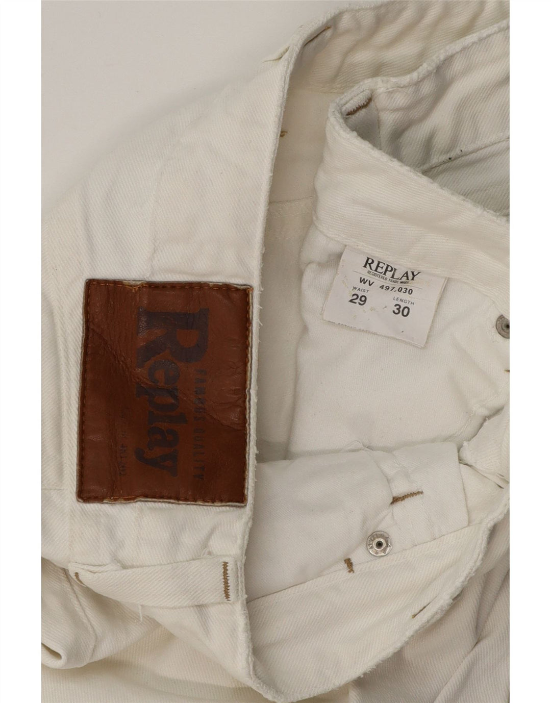 Женские прямые джинсы REPLAY W29 L30, белый хлопок