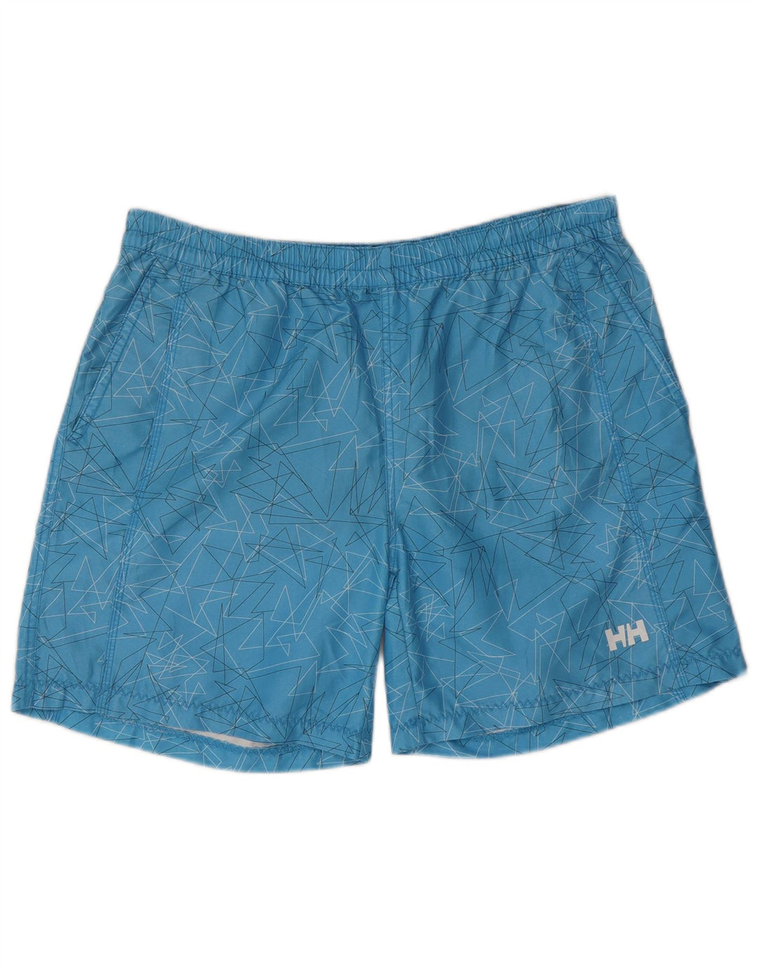Мужские шорты для плавания Helly Hansen XL, синие, полиэстер с геометрическим рисунком