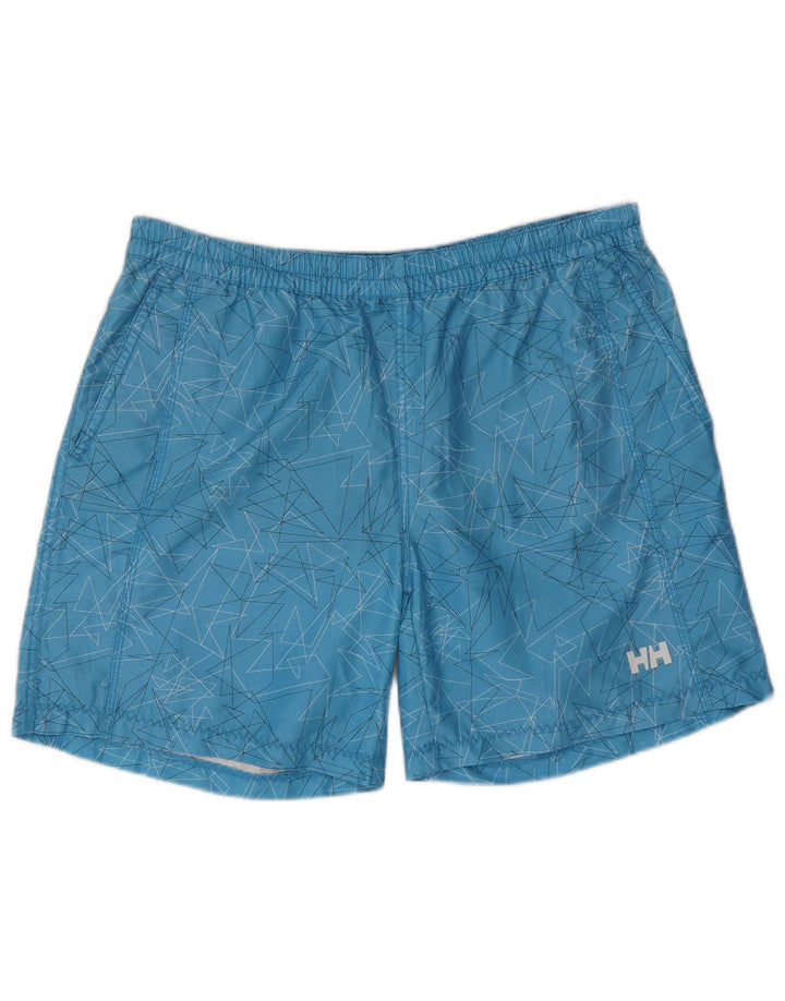 Мужские шорты для плавания Helly Hansen XL, синие, полиэстер с геометрическим рисунком
