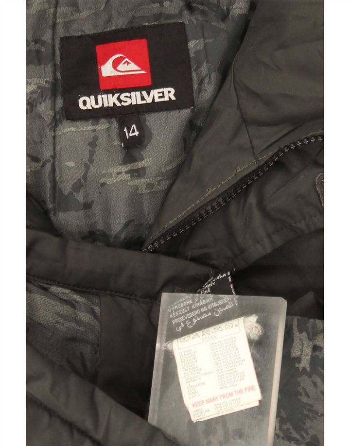Утепленная куртка Quiksilver для мальчиков 13-14 лет, серый полиэстер