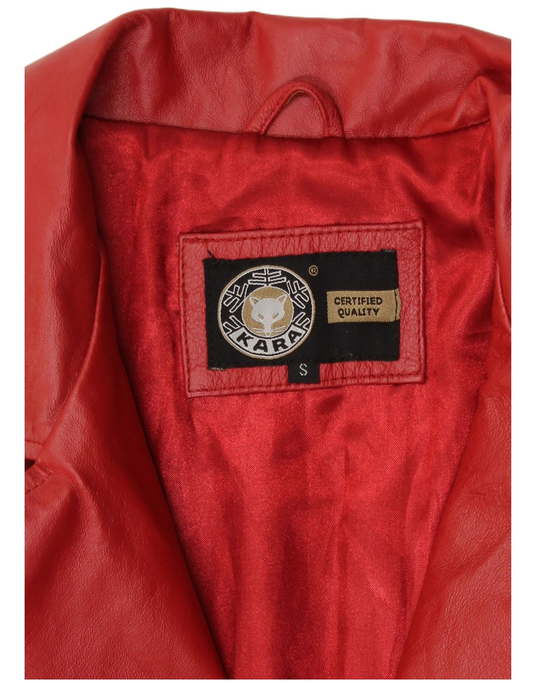 Женское кожаное пальто Kara UK 10 маленькое красное кожаное