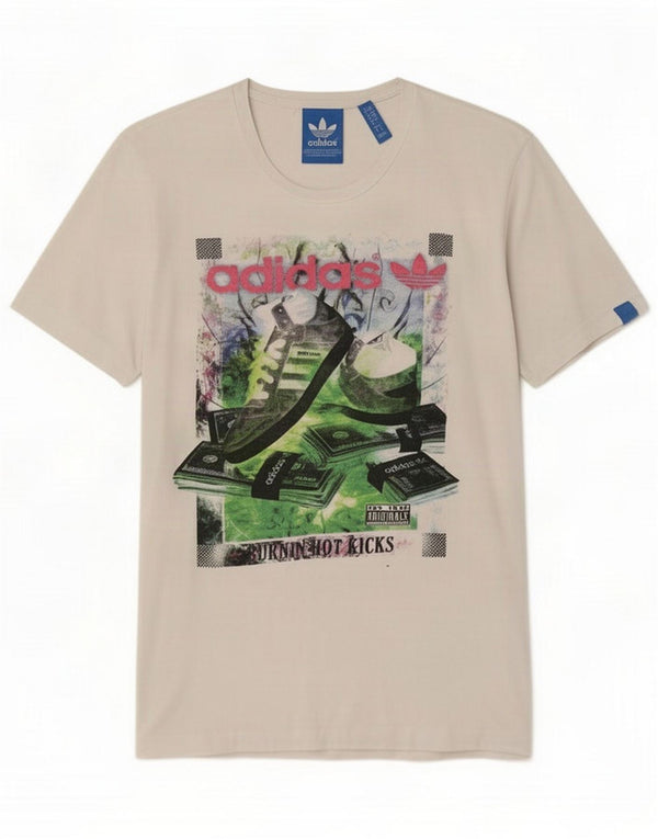 Adidas Мужская футболка с рисунком, маленький белый