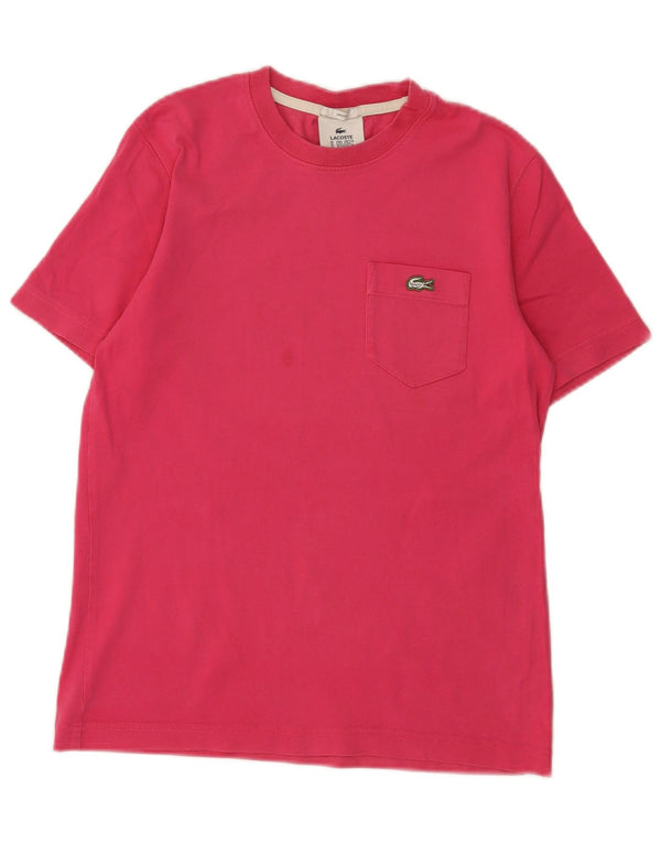 Женская футболка Lacoste Top UK 4 XS, розовый хлопок