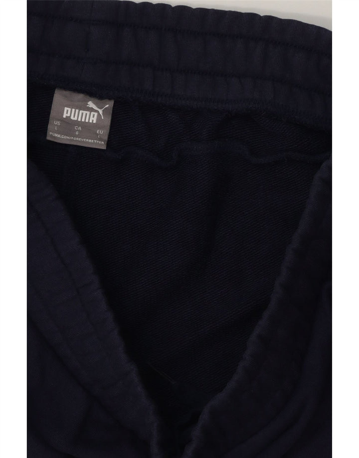 Мужские спортивные шорты PUMA с рисунком, большие, темно-синие