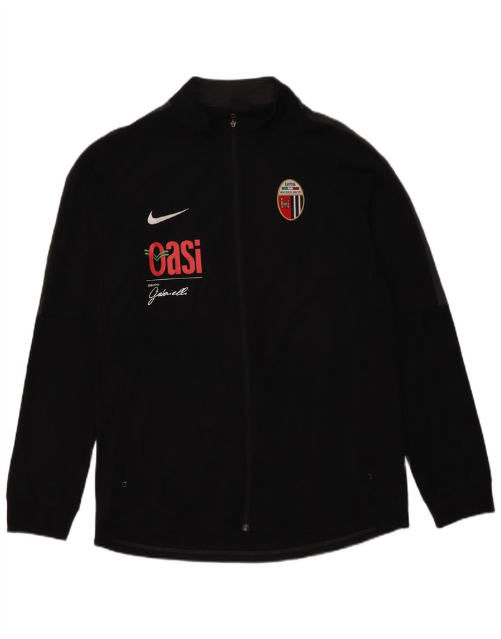 Мужская спортивная куртка с графическим рисунком Nike Dri Fit XL, черная с цветными блоками