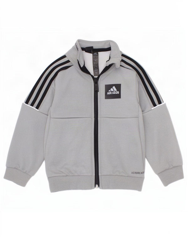 Adidas Baby Boys Aeroready Спортивный костюм Верхняя куртка 18-24 месяцев Серый полиэстер