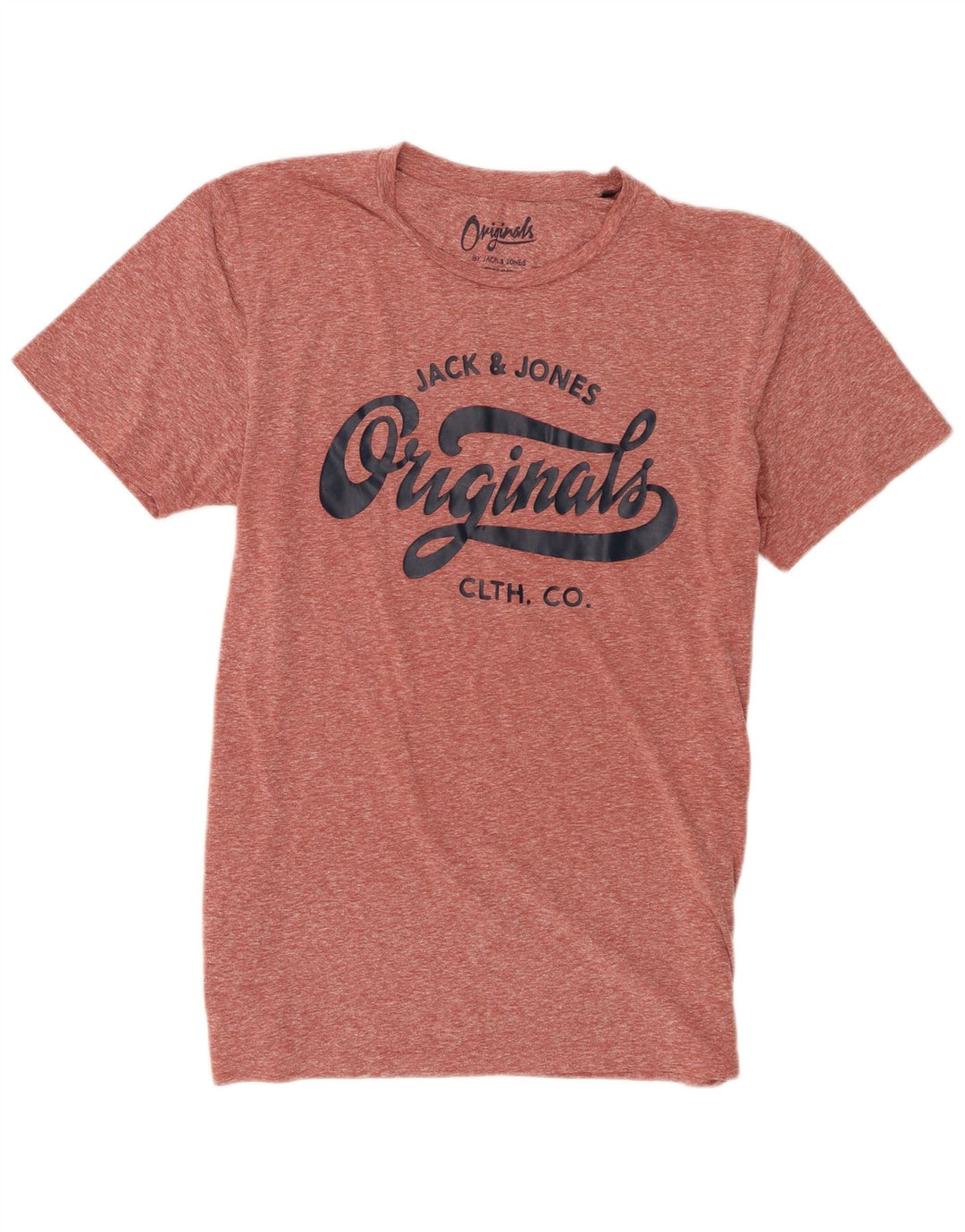 Мужская футболка с рисунком Jack & Jones, большой темно-бордовый полиэстер с крапинками