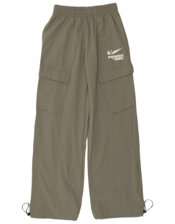 Женские спортивные брюки-карго Nike Swoosh UK 4 XS, хаки, нейлон