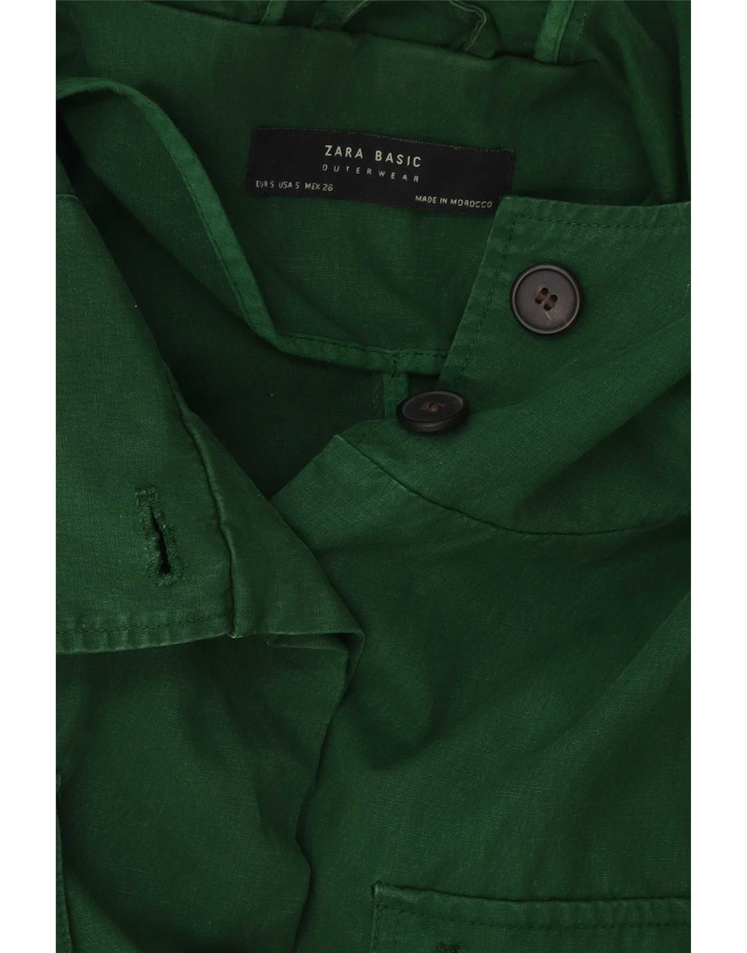Женский бомбер Zara Oversized с капюшоном UK 10, маленький зеленый