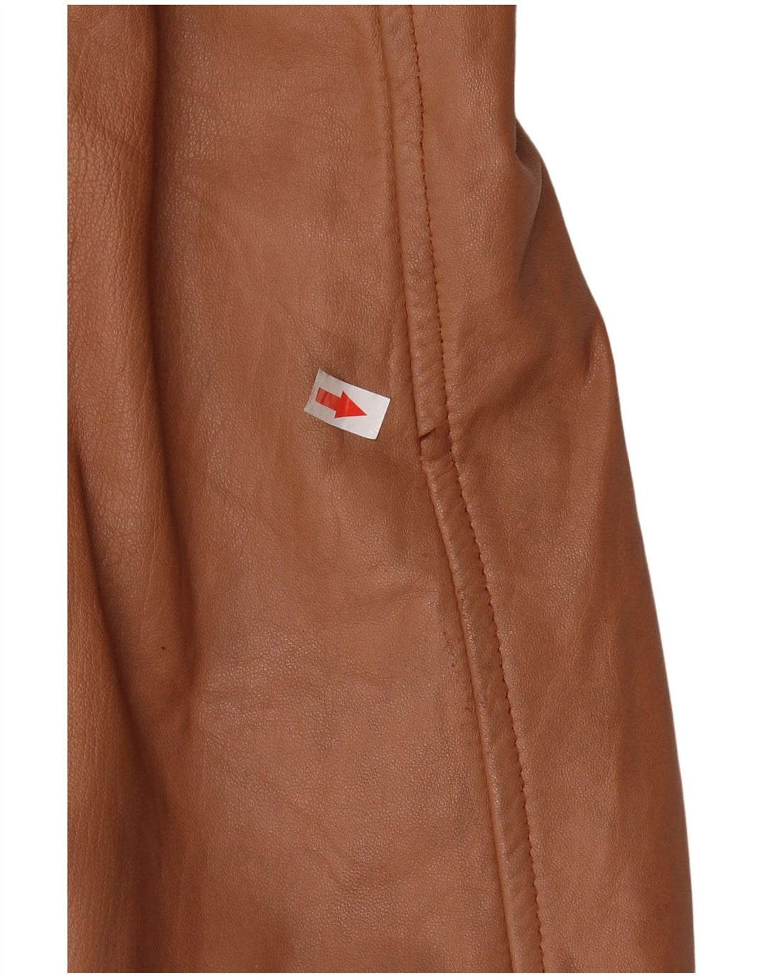 Винтажная женская дубленка оверсайз UK 16, большая коричневая