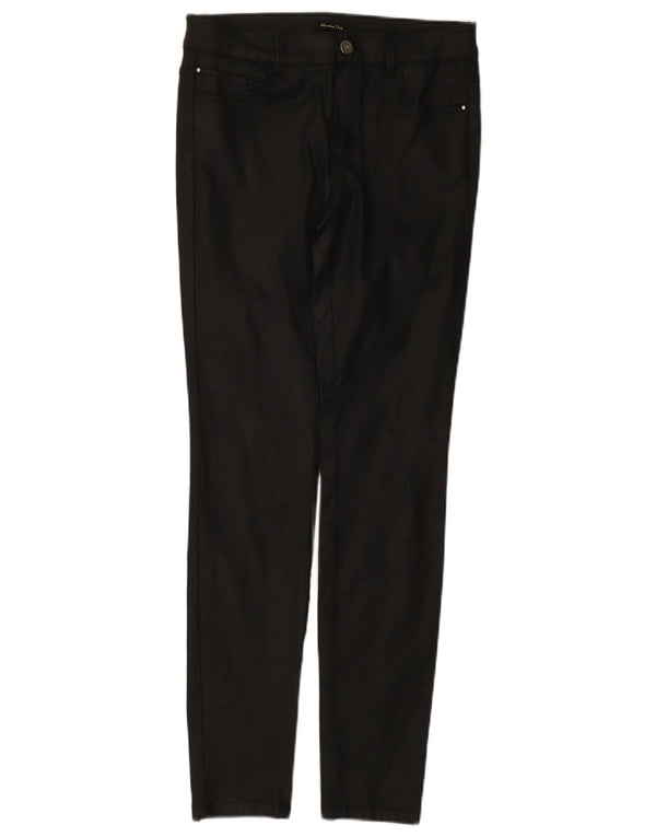 Женские повседневные вощеные узкие брюки Massimo Dutti EU 38 Small W28 L30, черные