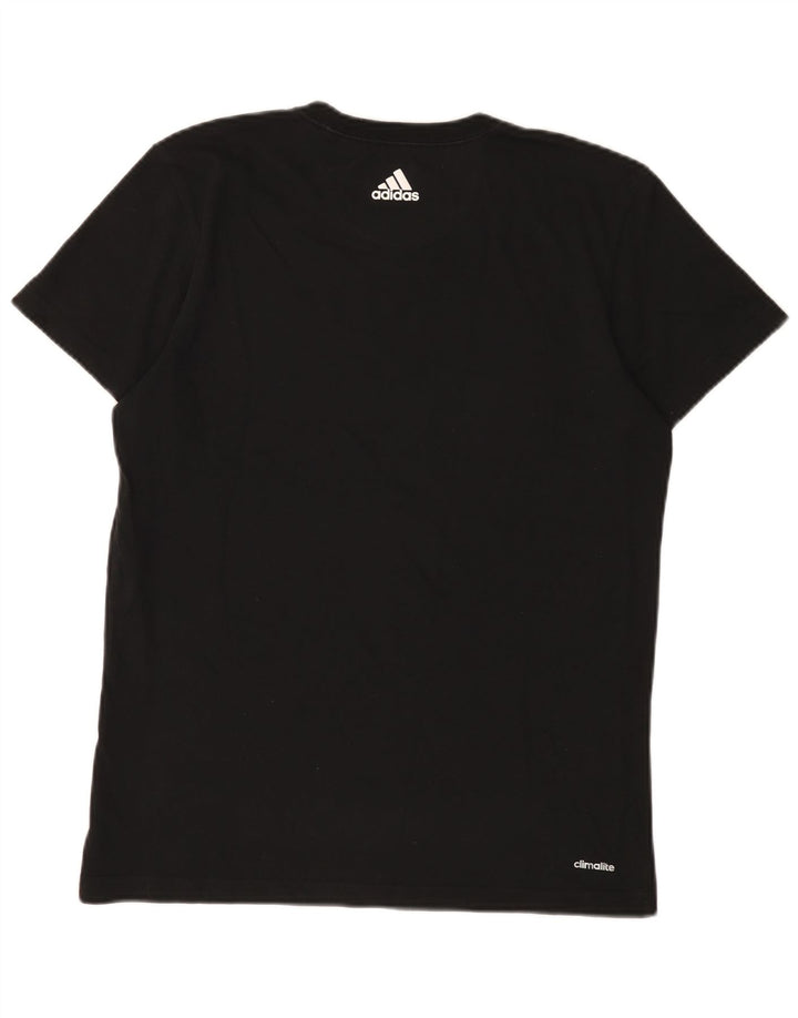 Мужская футболка Adidas Climalite с графическим рисунком, средний черный хлопок