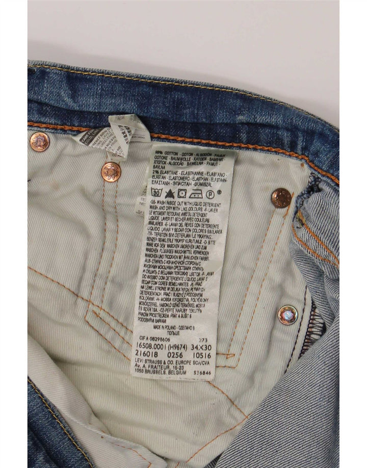 Мужские прямые джинсы Levi's 508 W34 L30 синие, хлопок