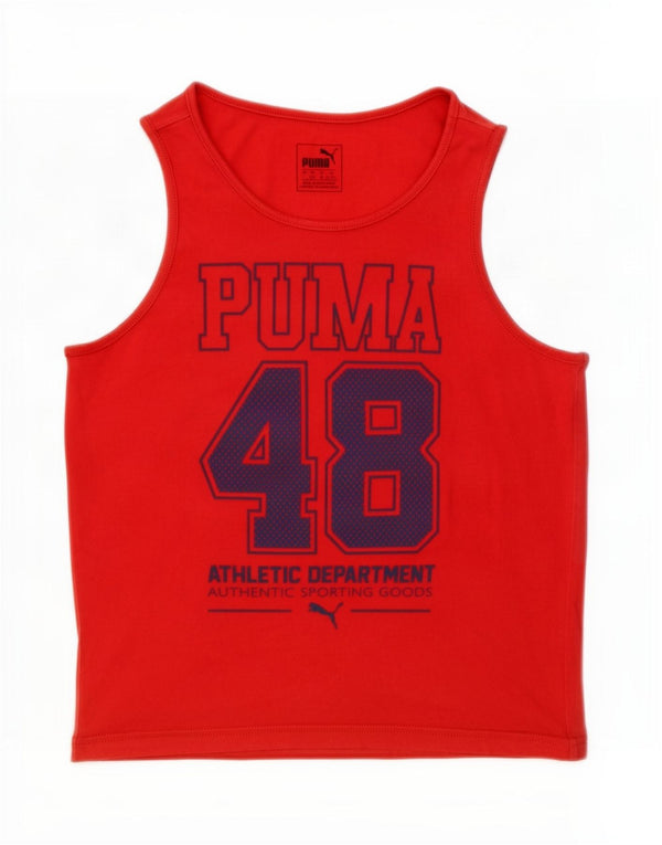 Жилет с рисунком Puma для мальчиков 11-12 лет, красный