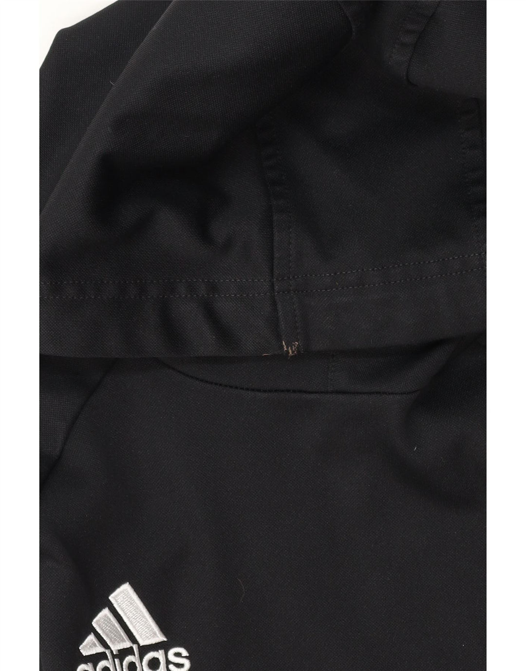 ADIDAS Mens Hoodie Jumper Small Black Colourblock Polyester Vintage Adidas and Second-Hand Adidas from Messina Hembry 