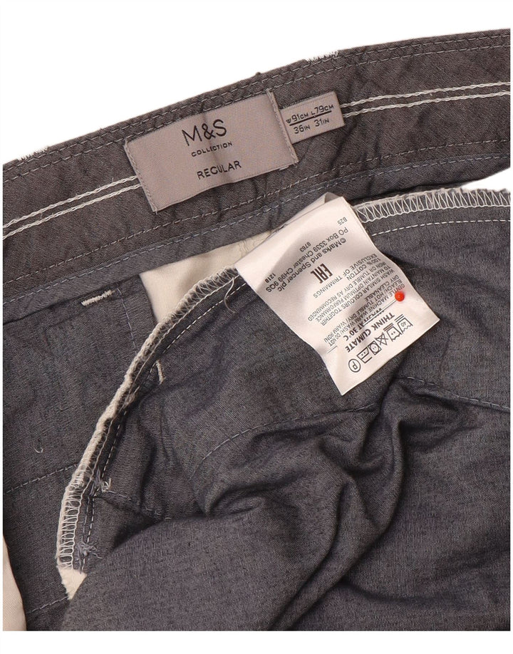 Мужские прямые брюки-чиносы Marks & Spencer W36 L31 Off White