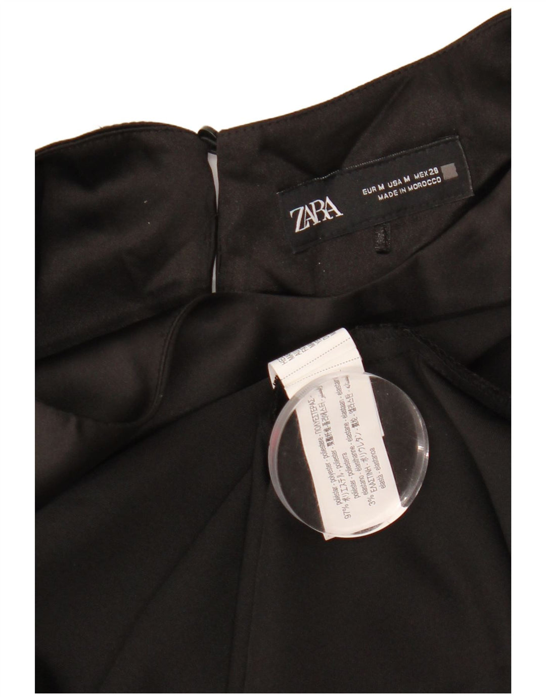 Женское платье макси Zara UK 12, средний черный полиэстер