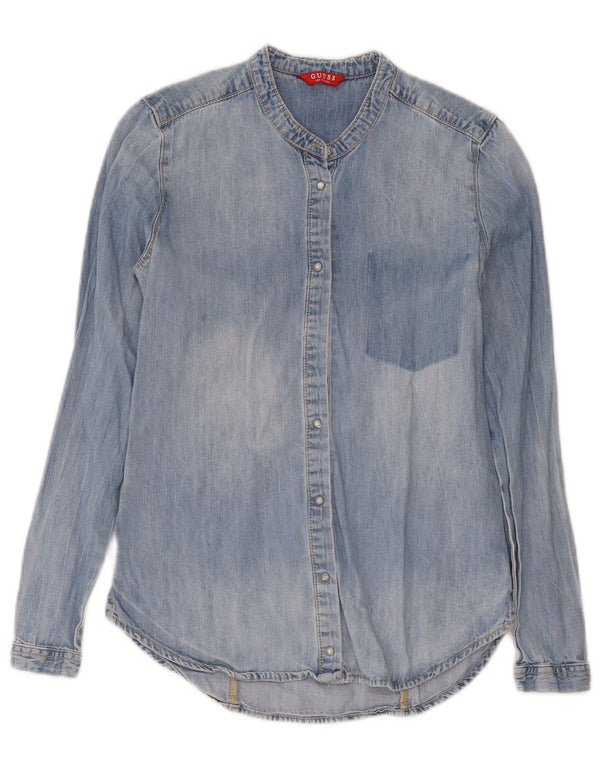 Мужская джинсовая рубашка свободного покроя Guess UK 4 XS, синяя, хлопок