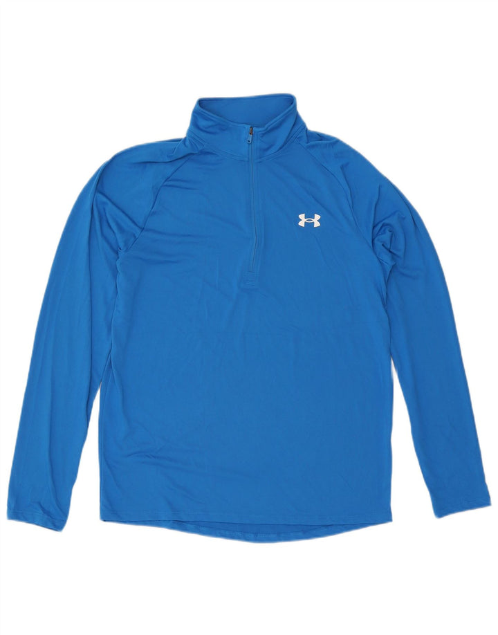 Мужской пуловер с воротником на молнии Under Armour, средний синий спортивный костюм