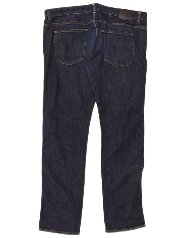 Мужские прямые джинсы Hugo Boss W38 L32 темно-синие, хлопок