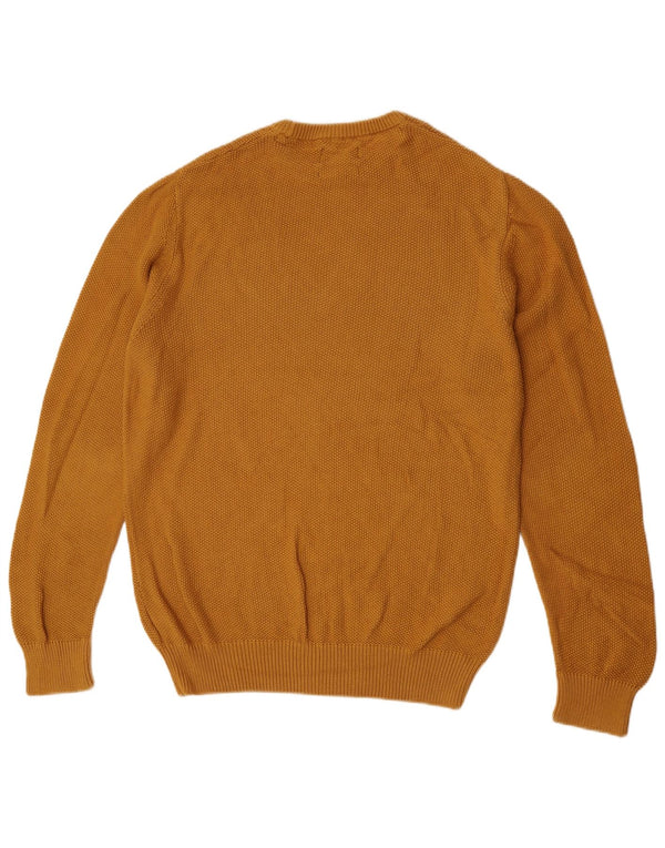 Мужской джемпер с круглым вырезом стандартного кроя Marks & Spencer, средний желтый