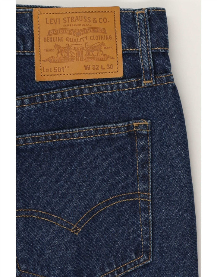 Мужские прямые джинсы Levi's 501 W32 L30 синие, хлопок